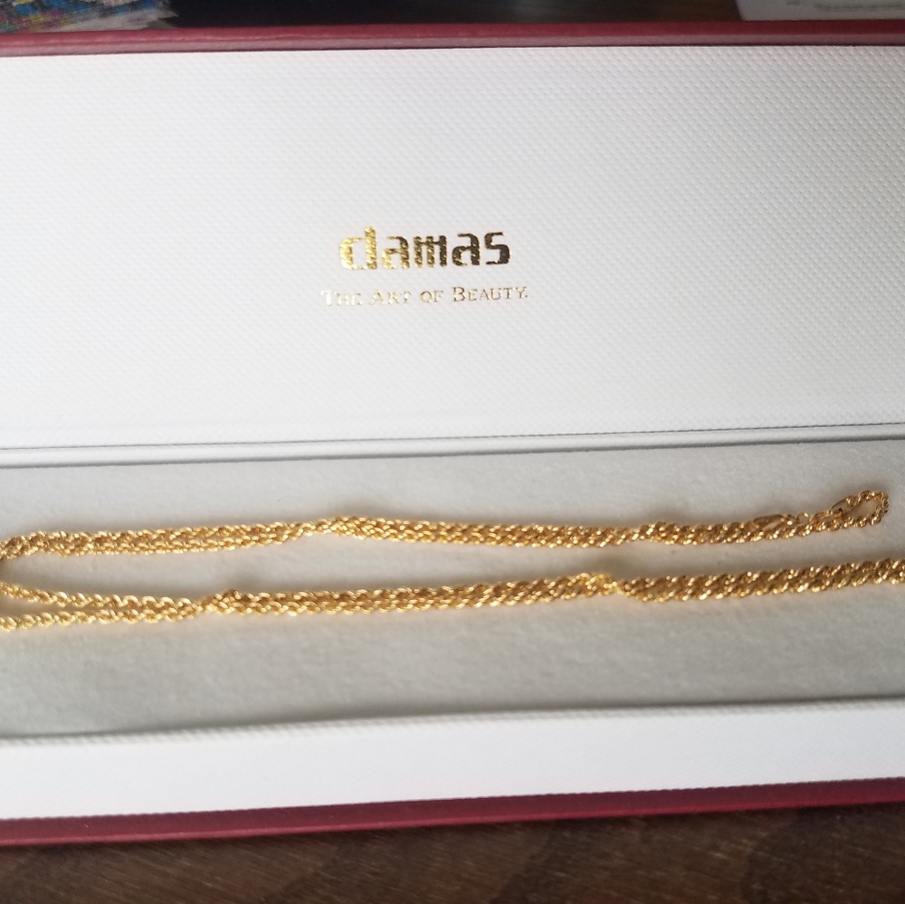 18k Italian Gold Rope Necklace - Picture 7 of 9
